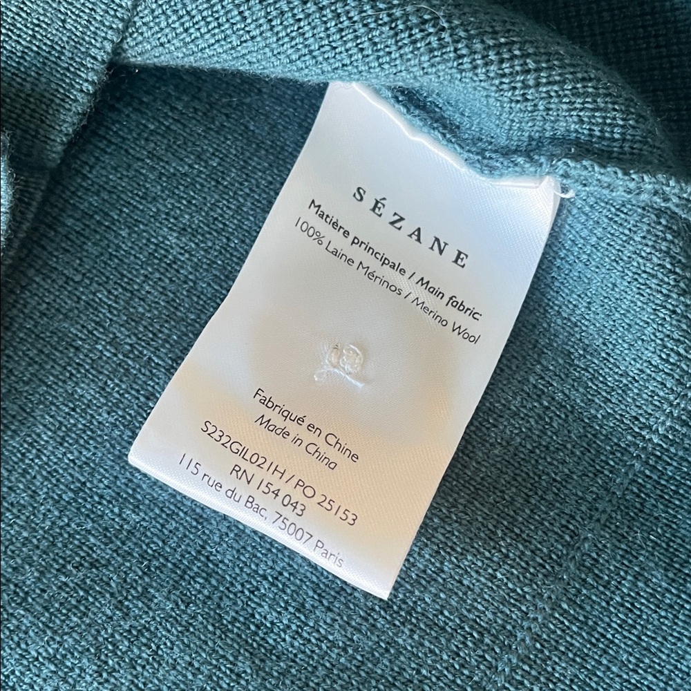 Sezane Green Women's Cardigan - Picture 9 of 9